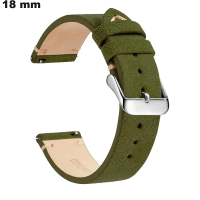 Armband edel 18 mm grün für Uhr echtes Leder günstig