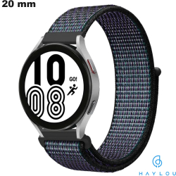 Bracelet 20mm smartwatch Nylon Haylou Noir (LS02, RS4)