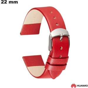 Bracelete 22mm Vermelho Couro verdadeiro Huawei para relógio barato