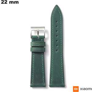 Bracelet Vert Xiaomi 22 mm Cuir véritable