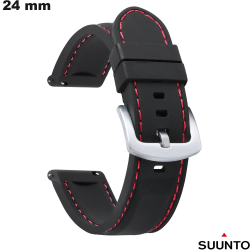 Bracelet Suunto 24 mm Silicone montre Noir (Traverse, D5)
