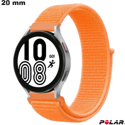 Orange 20 mm Polar Nylon Smartwatch Strap