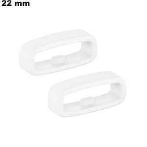 Vente 10 Passants Caoutchouc pour bracelet 22mm Blanc