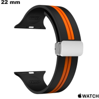 Bracciale Apple Watch in silicone per orologio 22mm Nero di qualità