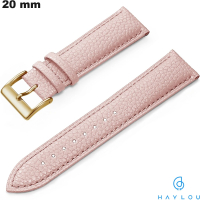 Armband Roze slimme horloge Echt leer 20 van kwaliteit