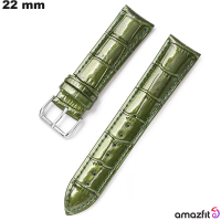 Bracelete de couro verdadeiro smartwatch Amazfit Verde 22 mm barato