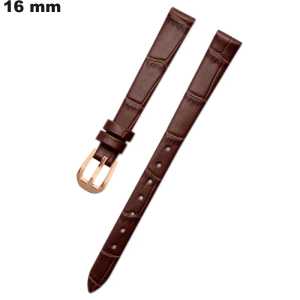 Pulseira Marrom 16 mm relógio Couro verdadeiro / Envio em 24h