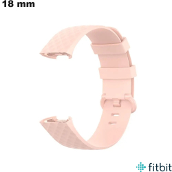 Armband 18 mm horloge Rubber Roze FitBit