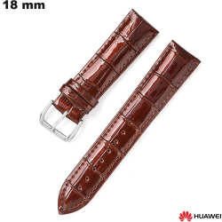 Genuine Leather Bracelet for Huawei Watch Brown 18 mm