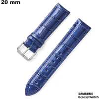 Bracelete Samsung Azul 20 mm Couro verdadeiro # Frete Grátis a partir de 20€