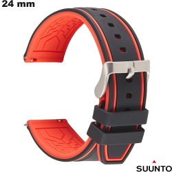 Bracelet Caoutchouc de smartwatch Noir 24 mm Suunto