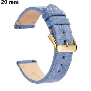 Verkoop Blauwe Echte Leren Universele 20 mm Horloge Band
