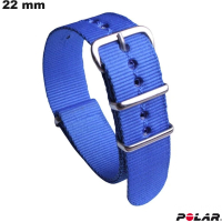 Polar 22 mm Blue Quality Fabric Smartwatch Bracelet