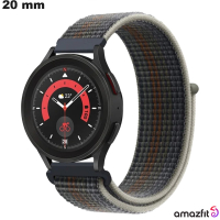 Bracciale 20mm per orologio intelligente Grigio Amazfit in nylon di qualità