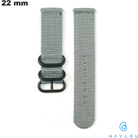 Grijze 22 mm Haylou Nylon horlogeband voor smartwatch van hoge kwaliteit