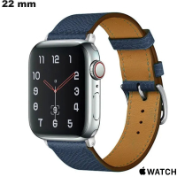 Armband Leder Blau 22mm Apple Watch für Uhr: Schneller Versand
