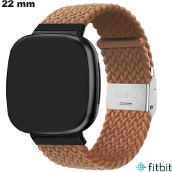 Pulseira de relógio Marrom trançada de Nylon FitBit 22mm