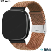 Buy Brown Woven Nylon Watch Strap FitBit 22mm
