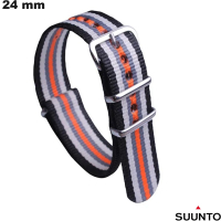 Bracciale Nero Tessuto di orologio Suunto 24 mm | Qualità Premium