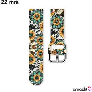 Armband Motiv 22mm Uhr Floral Amazfit Gummi günstig