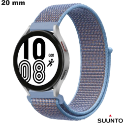 Bracelet Nylon Suunto 20 mm montre connectée Bleu
