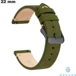 Bracelet montre intelligente Vert Cuir Haylou