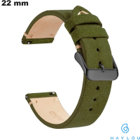 Bracelet montre intelligente Vert Cuir Haylou