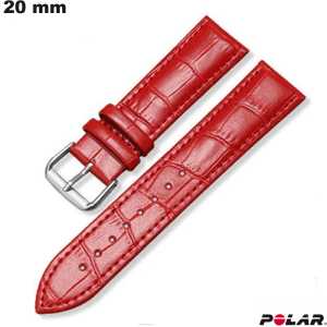 Brazalete 20mm Rojo Polar grano cocodrilo / Envío Gratis a partir de 20€