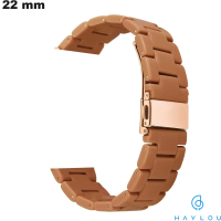 Pulsera de 22 mm Haylou de resina marrón para reloj inteligente de calidad