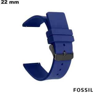Armband 22mm Fossil für hochwertige blaue Smartwatch Tennis
