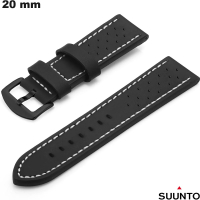 Universiële 20mm Zwarte Armband voor Suunto Horloge - Gratis Verzending vanaf 20€