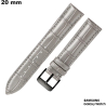 Acheter 20 mm Genuine Leather Bracelet Grey Samsung ● Free Shipping