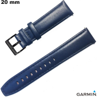 Pulseira de 20mm para relógio de couro verdadeiro Garmin Azul de qualidade