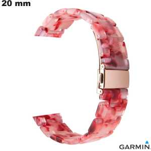 Bracelet Garmin Rose Résine de montre connectée 20mm de qualité