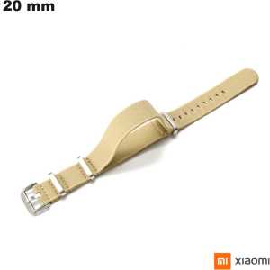 Armband 20mm slimme horloge Xiaomi Beige Nylon van hoge kwaliteit