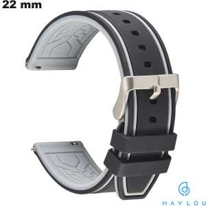 Armband 22 mm Haylou Zwart smartwatches kwalitatieve rubber