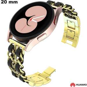 Bracelete de Metal Dourado para relógio inteligente 20mm Huawei barato