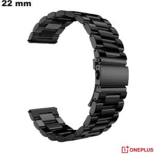 Armband RVS Oester Zwart smartwatch OnePlus van hoge kwaliteit