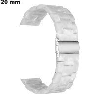 Bracelet 20 mm Blanc Résine pour montre
