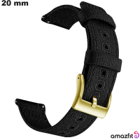 Pulsera Amazfit 20mm Negra de reloj inteligente Tejido de calidad