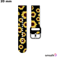 Pulsera Amazfit para reloj de silicona negra de 20 mm de calidad