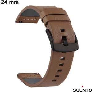 24mm Synthetic Leather Bracelet Suunto Brown | Free Shipping