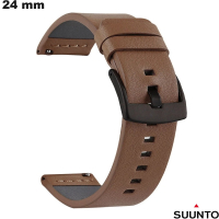 24mm Synthetic Leather Bracelet Suunto Brown | Free Shipping