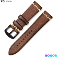 20 mm Bracelet for Brown Retro Leather Honor Watch of Quality