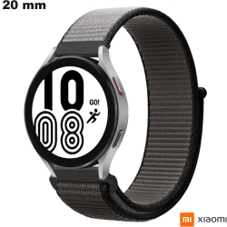 Armband Grau Gewebe Xiaomi für Smartwatch 20mm