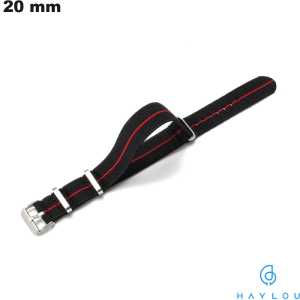 Comprar Pulseira de relógio inteligente Haylou Tecido Preto 20 mm