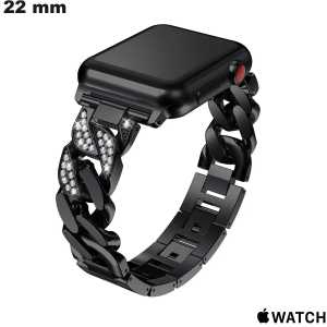 Verkauf Chic Armband Schwarz Metall Smartwatch Apple Watch