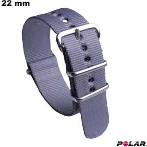 Bracciale orologio Tessuto Grigio 22 mm Polar / Miglior Prezzo