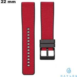 Bracelet Rouge Silicone 22mm de montre Haylou
