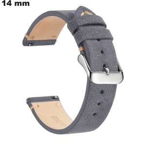 Genuine Noble Leather Bracelet for 14 mm Watch Gray Cheap
